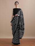 Bagru Block Print Cotton mulmul Sarees With Running Blouse