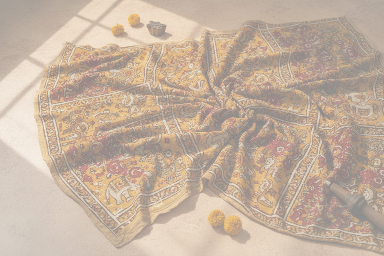 Bagru Block Print Banner - Very Light