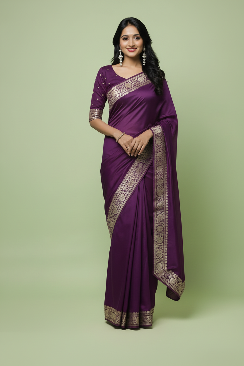 Deep Purple Saree