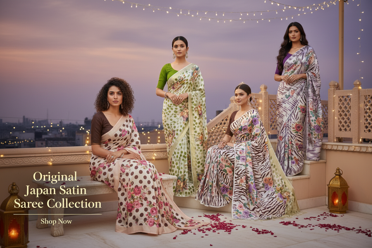 Original Japan Satin Saree Collection - Fixed & HD