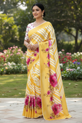 Yellow Floral Saree